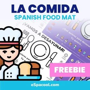 Spanish Food Mat for Breakfast - Mantel de la Comida para el Desayuno en Español -- eSpacool